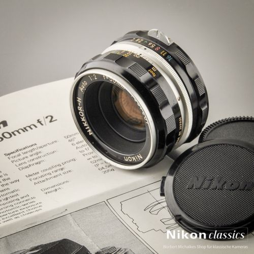 Nikon Nikkor-H Auto nonAI 50/2,0 "Berg-und-Tal" (Zustand A-)